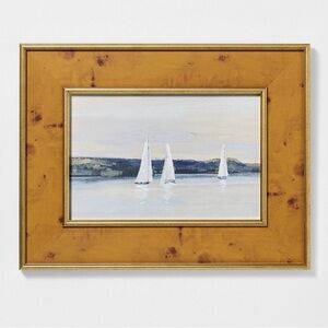 Studio McGee Threshold Sailboat Wall Art 18" x 14" Sail Boat Spring Summer